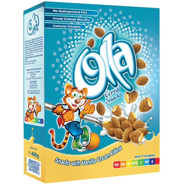 Cereale Olla – Alunițe Umplute cu Cremă de Vanilie 400 g