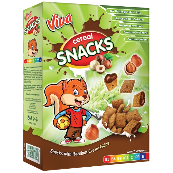 Cereale Viva – Pernițe Umplute cu Cremă de Alune 400 g