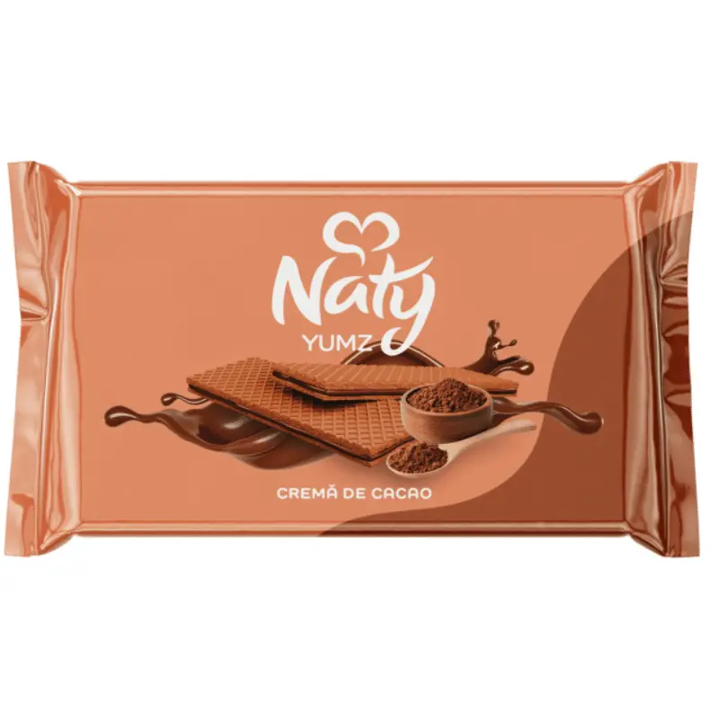 NATY Napolitane Yumz cu cremă de Cacao și Ciocolată 110g