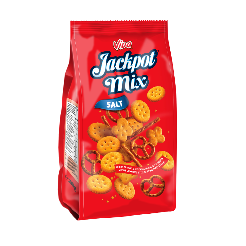 Viva Jackpot Mix – Mix de Covrigei, Stixuri și Biscuiți Sărați 300 g