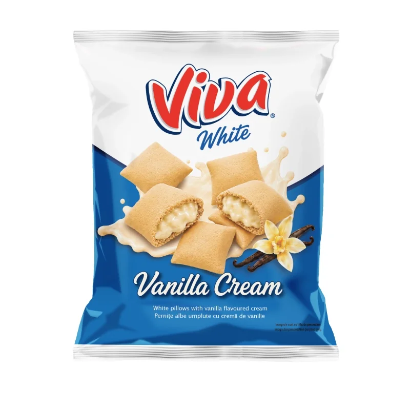 Viva Pernițe Albe cu Cremă de Vanilie 200 g