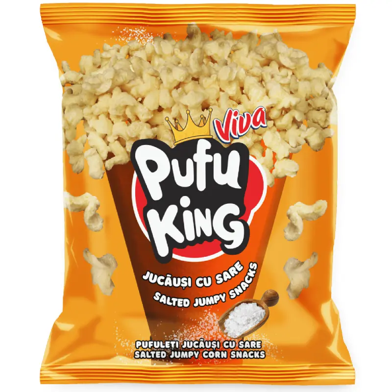 Viva Pufu King Pufuleți Jucăuși cu Sare 80 g